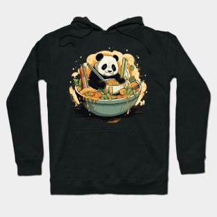 Panda Food Passion: Cuddly Charm Ramen Panda Feast Mode: Culinary Cuteness Hoodie